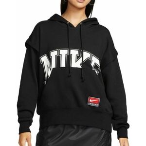 Nike Women's Black and White Logo Hoodie